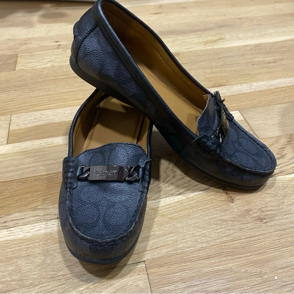 Coach Loafers Grey and Black Boys Size 6